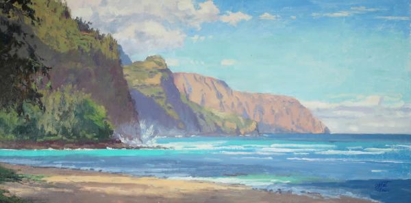 : Pierre Bouret’s “Napali Morning” is included in the exhibit.