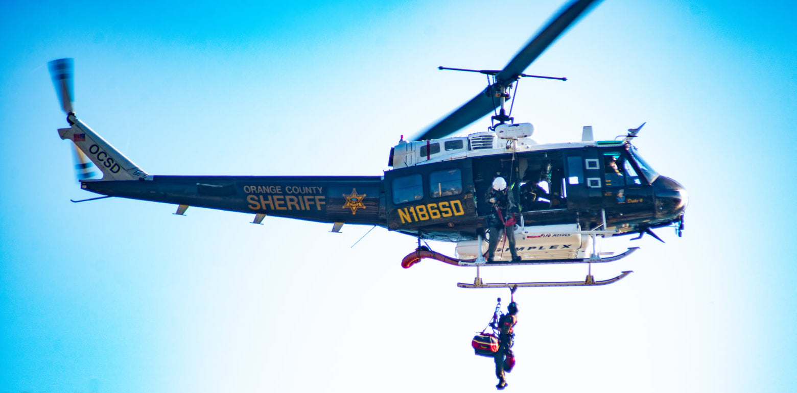 OC Sheriff helicopter assists rescue of motorcyclist in Laguna Beach